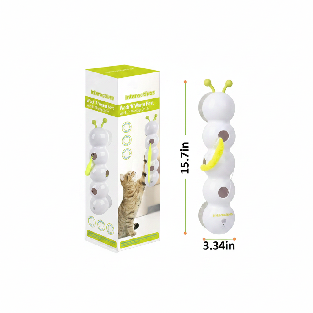Intelligentes Whack-A-Worm Interaktives Katzenspielzeug