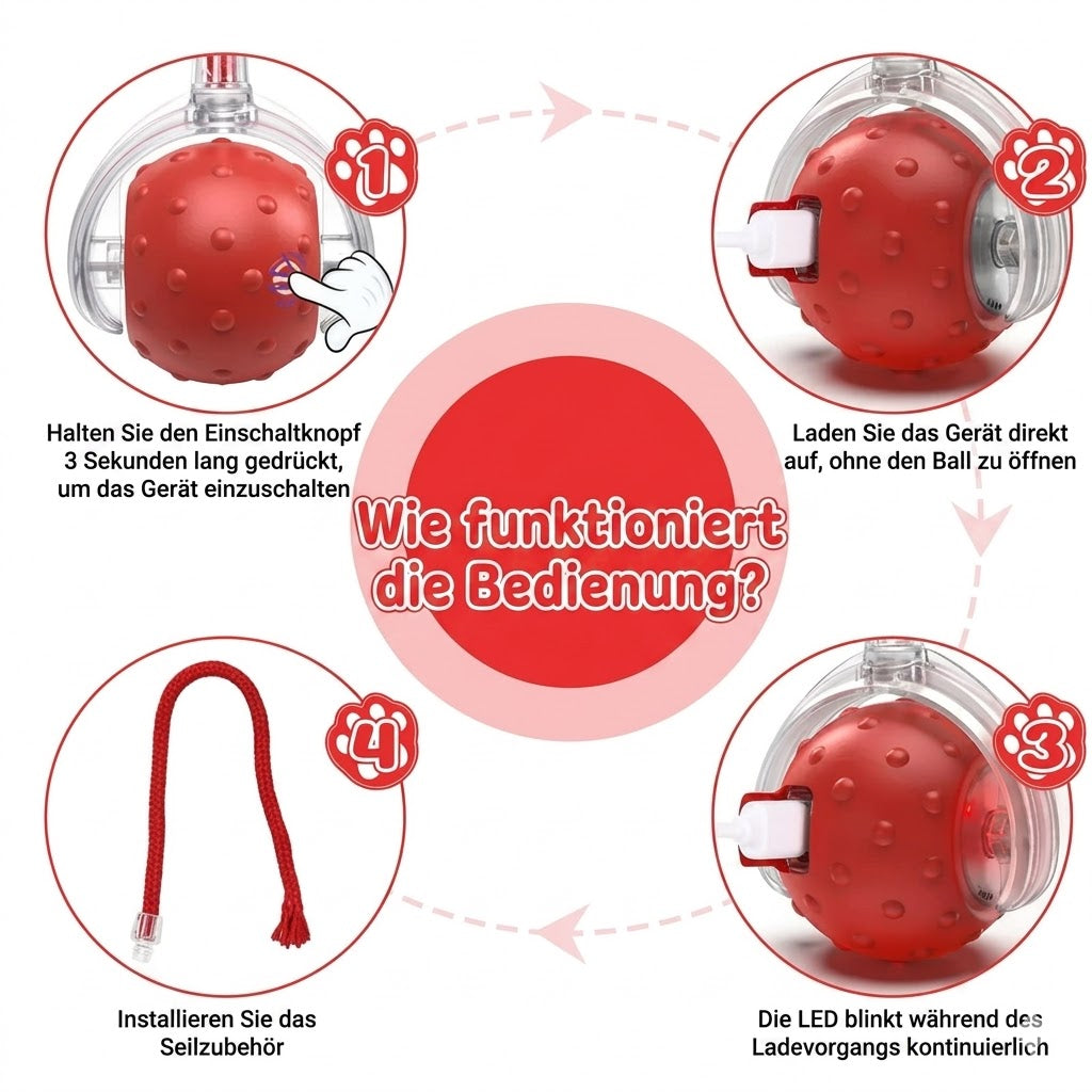Automatischer beweglicher Katzenball mit Sound