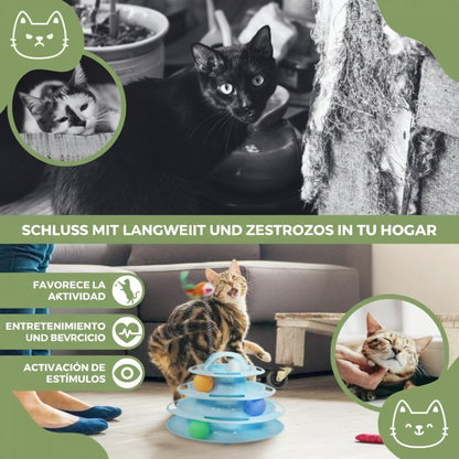 Katzenball-Turm – Montage in Sekunden, Bälle nach Belieben platzieren
